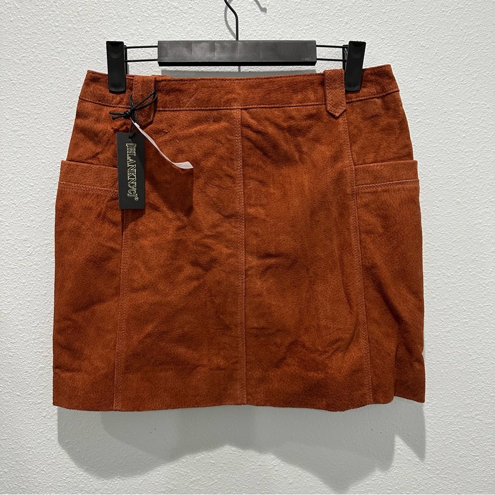 NWT Free People Blank NYC Sun Valley Skirt rust Sedona red - Picture 11 of 11